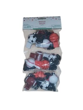 Amscan Sports Ball Party Whistles - Soccer, Baseball, Basketball, Football